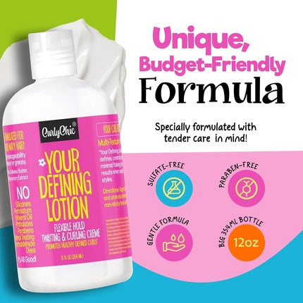 Cremă styling CurlyChic Your Defining Lotion alb 354 ml