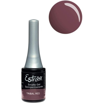 Smalt Gel Estrosa Tribal Red, culoare roșu-maro închis, capacitate 14ml