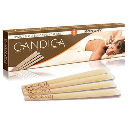 Candele auriculare Aura Herbals, set de 5 perechi, crem