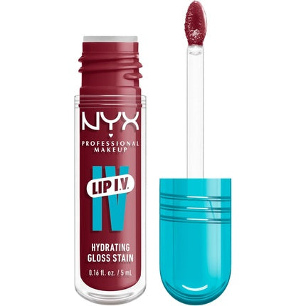Gloss de buze NYX Professional Makeup Lip IV Hydrating Gloss Stain - Culoare roșu închis