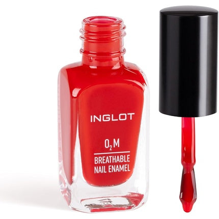 Vopsea de unghii Inglot O2m Breathable 653, roșu intens