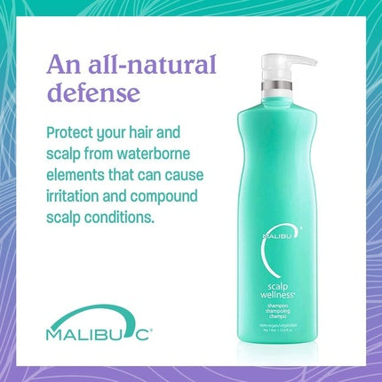 Șampon Scalp Wellness, Malibu, pentru scalp uscat cu ulei de mentă piperată, 338 ml
