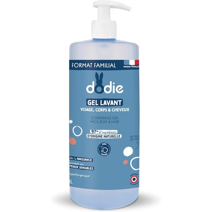 Gel de curățare Dodie 3 în 1, 1 Litru, Format familial, Albastru