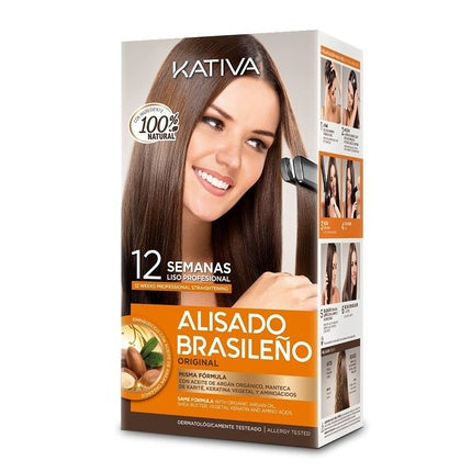 Set Alisare Kativa Keratin Smoothing, tratament cu keratină