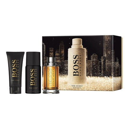 Set Cadou Boss The Scent For Man, Hugo Boss, Parfum, Apă de Toaletă 100ml, Deodorant 150ml, Gel de Duș 100ml