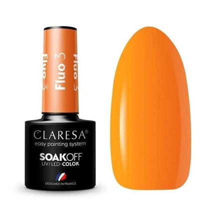 Lac de unghii Claresa Fluo UV, 5ml, set 3 buc