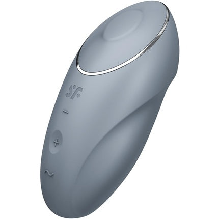 Vibrator electric Satisfyer Tap & Climax, 11cm, Silicon, Gri
