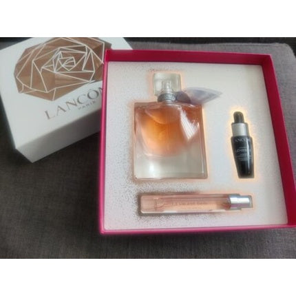 Set Cadou Parfum La Vie Est Belle, Lancôme, 50ml EDP, design geometric auriu