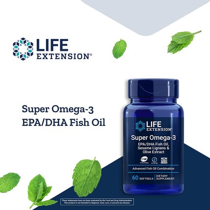 Supliment, Life Extension, Super Omega-3, 60 capsule, albastru
