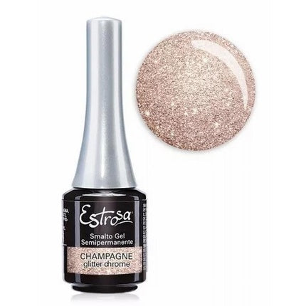 Semipermanent Gel Nail Polish 7ml Champagne Glitter Chrome