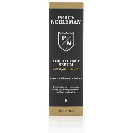 Ser Anti-Aging, Percy Nobleman, 30 ml, cu acid hialuronic, negru