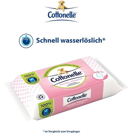 Hârtie umedă, Cottonelle, Sensitive, biodegradabilă