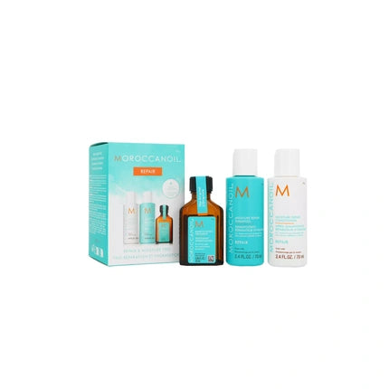 Set Moroccanoil Hair Moisture Repair Trio - Șampon 70ml, Balsam 70ml, Tratament 25ml