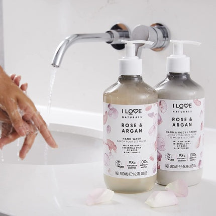 Loțiune pentru Mâini și Corp, I Love Naturals, Rose & Argan, 500 ml