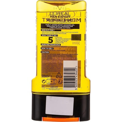 Gel de duș, L'Oréal, Men Expert Invincible Sport, 300 ml