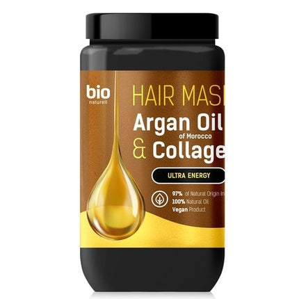 Masca de păr Bio Naturel, Hair Mask Argan Oil & Collagen, Ultra Energy, 946ml