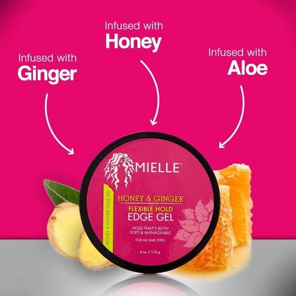 Gel de fixare păr, Mielle Organics, Honey și Ginger, 113g