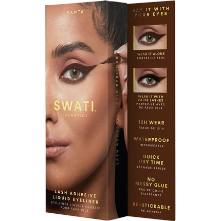 Eyeliner lichid adeziv pentru gene false, Swati Vanta, 16 g, Brown