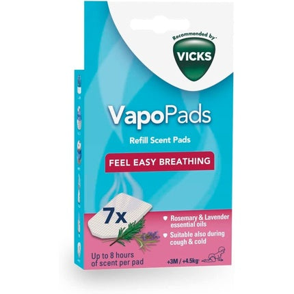 Pads aromaterapie, Vicks, uleiuri esențiale rozmarin și lavandă