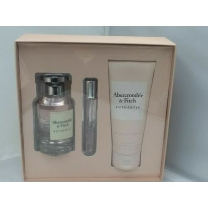 Set Parfum Abercrombie & Fitch Authentic, Femei, 3 piese, Transparent