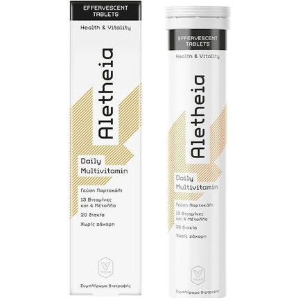 Tablete efervescente Aletheia Daily Multivitamin 20 cu vitamine și minerale