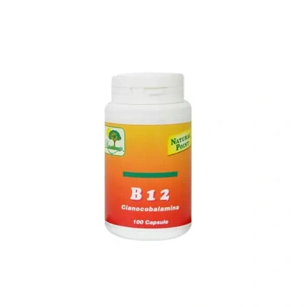 Natural Point Vitamin B12, Cyanocobalamin 500 mcg, 100 capsule vegetale