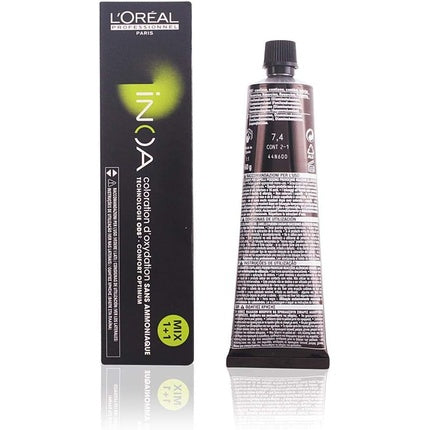 Vopsea de par permanenta L'Oréal Professionnel Inoa 7.4 Blond Cupru 60g