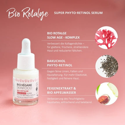 Serum Anti-Aging Bio:Végane Skinfood Red Algae Super Phytoretinol, 30ml