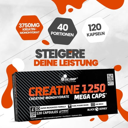 Olimp Creatine 1250 Mega Caps, 120 capsule