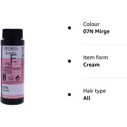 Gloss de Par, Redken Shades Eq, 07N Mirage, 60ml