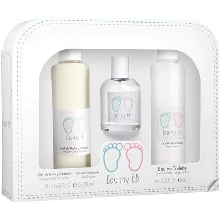 Set parfumerie Eau My BB, Eau de Toilette 60ml, Gel de baie și șampon 200ml, Loțiune hidratantă 200ml