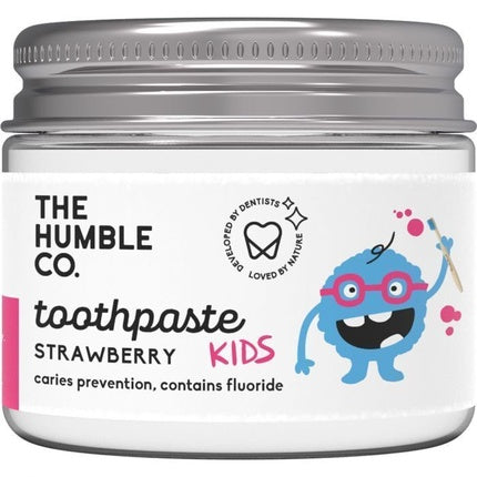 Pastă de dinți copii The Humble Co, căpșuni, fluor, 50ml