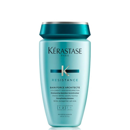 Șampon pentru păr, Kérastase Resistance Bain Force Architecte, Albastru-verzui, 250 ml