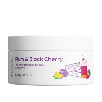 Exfoliant pentru corp, Nacomi, Plum & Black Cherry, 100ml, cremă albă