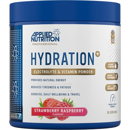 Pudră Hidratare Electroliți și Vitamine, Applied Nutrition Hydration+, Gust Căpșuni Zmeură