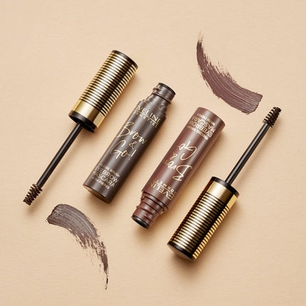 Mascara Eveline Cosmetics Brow & Go! cu fibre îngroșătoare, 6ml, taupe