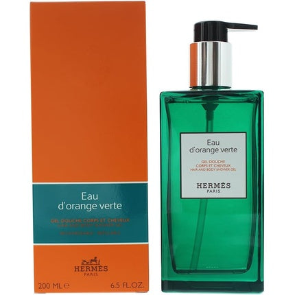 Gel de duș Hermès Eau d'Orange Verte, verde, 200 ml