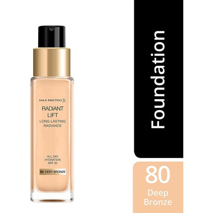 Fond de ten Max Factor Radiant Lift, SPF 30, 80 Deep Bronze