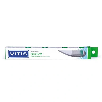 Periuță de dinți manuală Vitis Suave, peri moi, verde