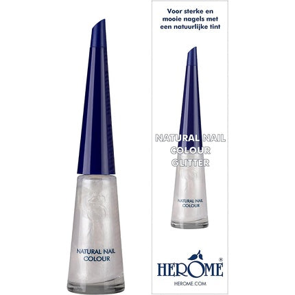 Lac de unghii Herome Natural Nail Colour Glitter - Culoare Argintie