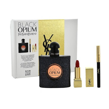 Set Cadou Yves Saint Laurent Black Opium, Parfum 50ml, Eye Pencil No 1, Rouge