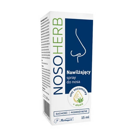 Spray Nazal Nosoherb cu Ulei de Sesam și Aloe Vera, 15 ml, Hidratare