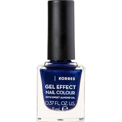 Smalt pentru unghii Korres cu ulei de migdale dulci, Infinity Blue Gel Effect, 11ml