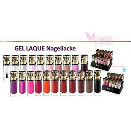 Lac de unghii gel Eveline, glitter argintiu, 8ml