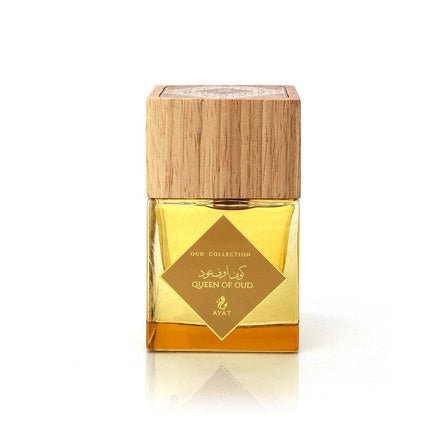 Perfum Ayat Perfumes Queen of Oud - 100ml, Sticlă Aurie cu Capac din Lemn