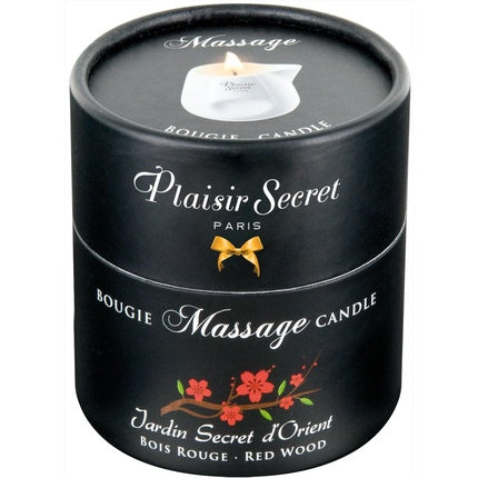 Lumânare de masaj, Plaisirs Secrets, Red Wood, 80ml