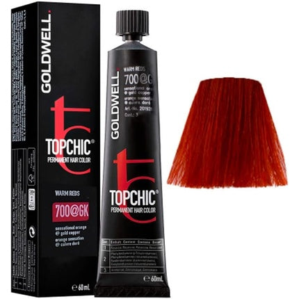 Vopsea de păr Goldwell TOPCHIC 7OO@GK Sensational Orange Gold Copper 60ml