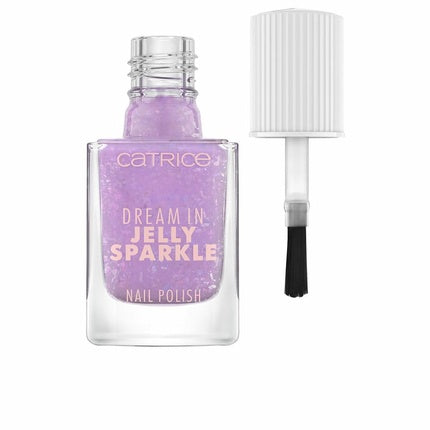 Lac de unghii Catrice Dream in Jelly Sparkle No. 040 Jelly Crush, roz pal cu sclipici, 10.5ml