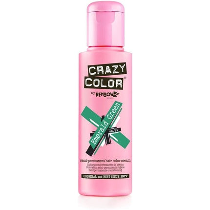 Vopsea păr semipermanentă, Crazy Color, Emerald Green, 100ml
