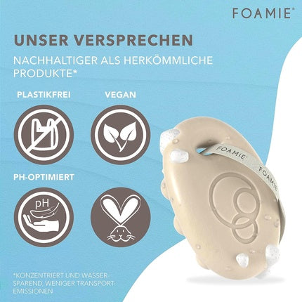 Gel de duș solid Foamie cu unt de cacao și ulei de cocos, 80g